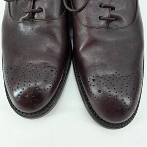Jack Erwin Oxford Mens Medallion Toe Leather Brown 9.5 (*mismatched insoles*)